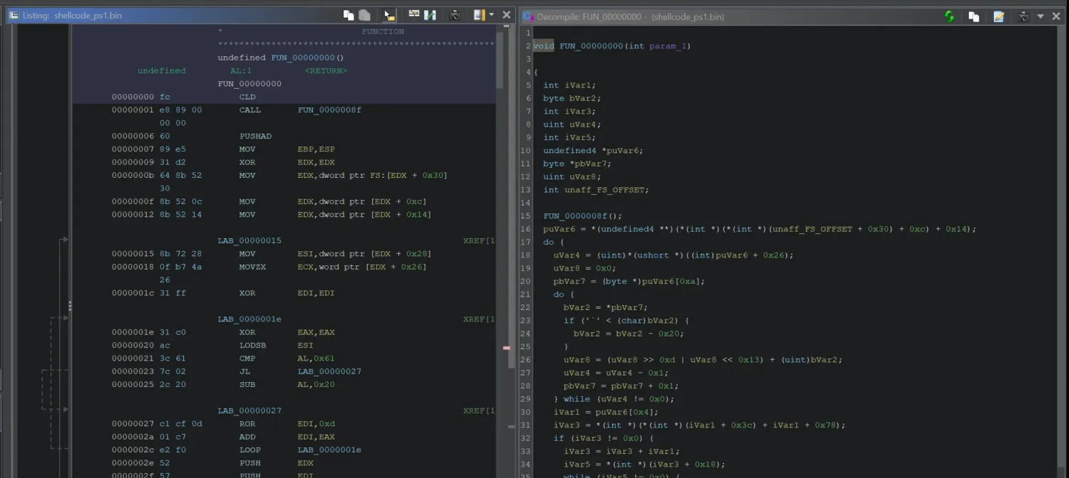 Ghidra home screen for the NSA open-source reverse engineering framework