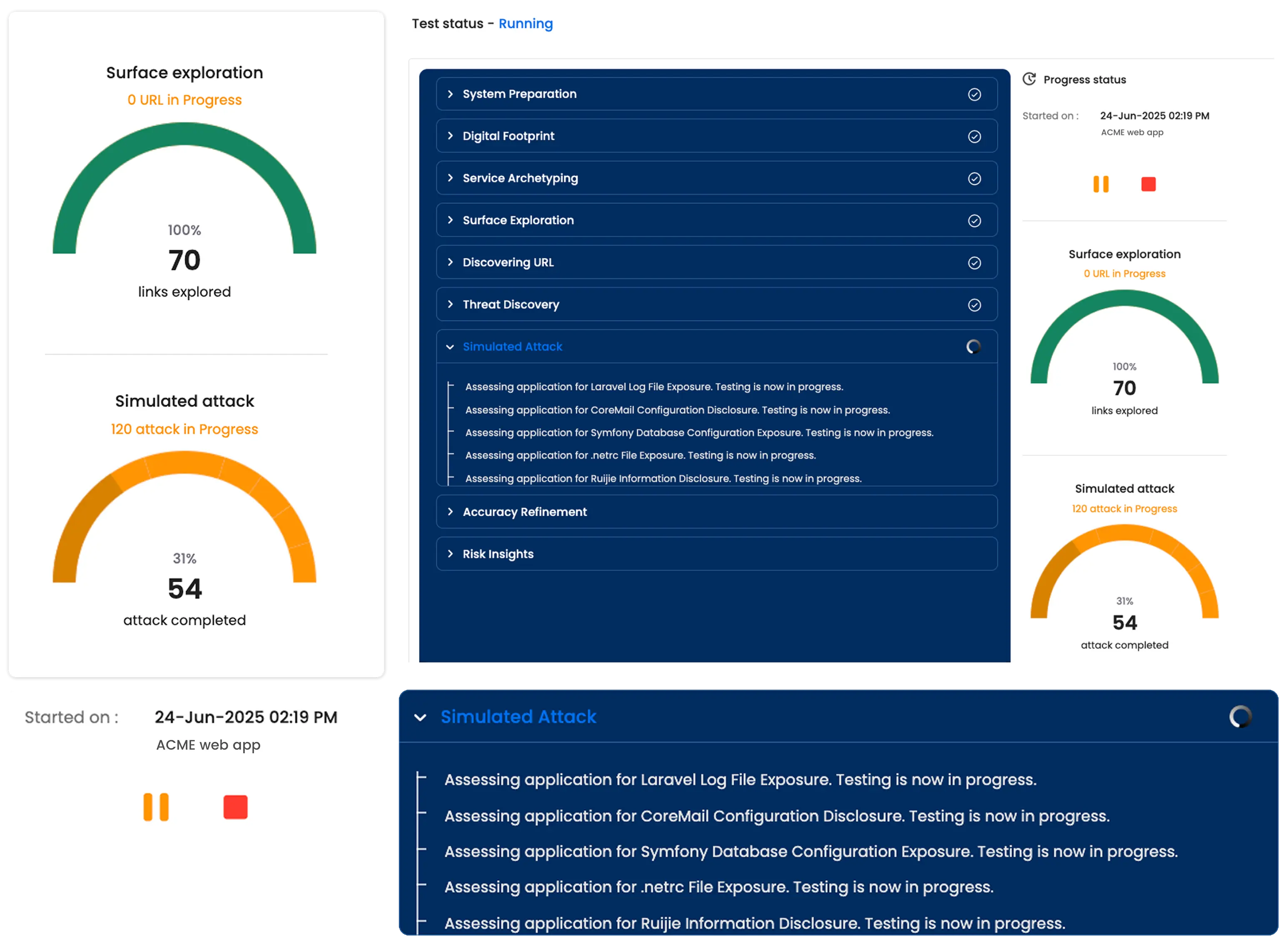 Beagle Security automated pentest workflow showing AI-driven vulnerability detection