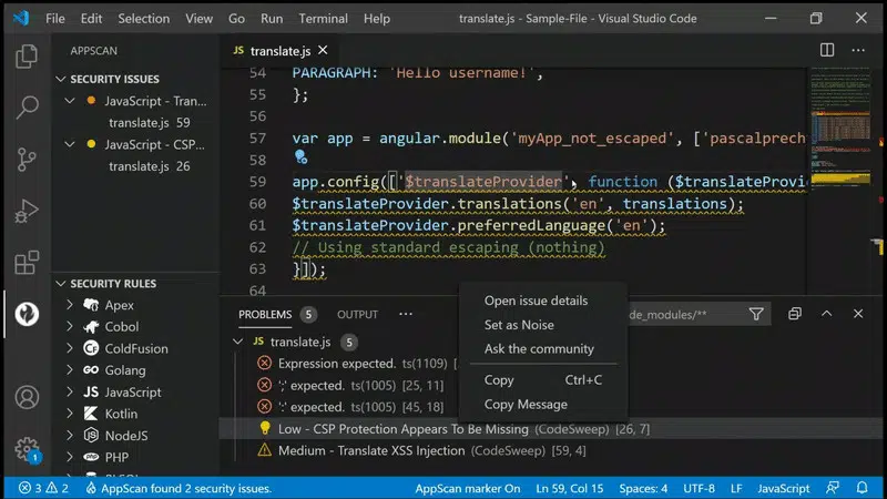 HCL AppScan CodeSweep