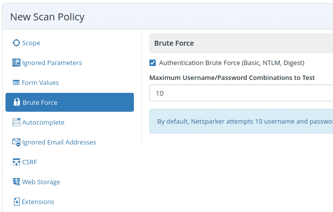 Configure Brute Force