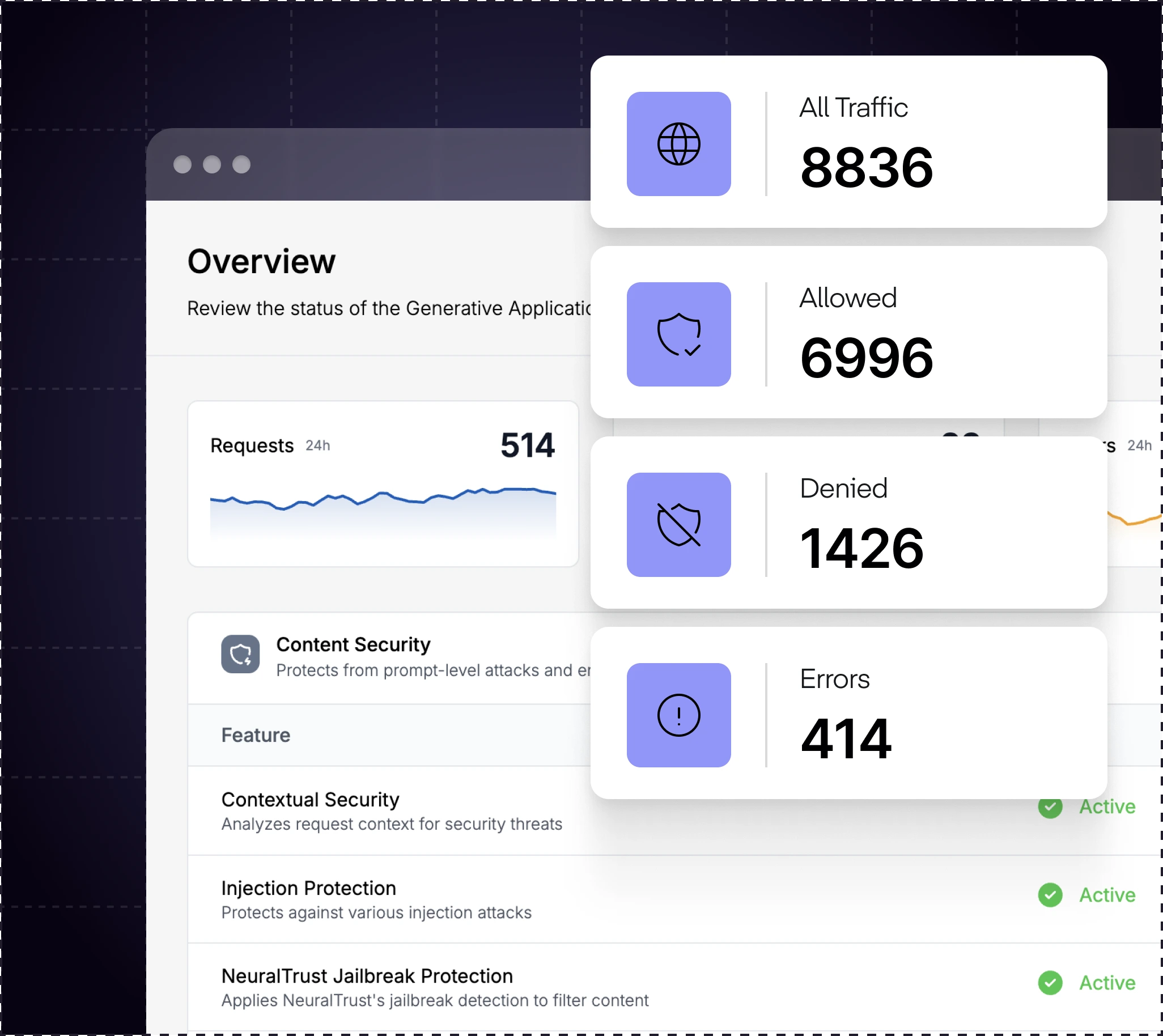 NeuralTrust Guardian Agents architecture showing autonomous security monitoring for AI agent deployments