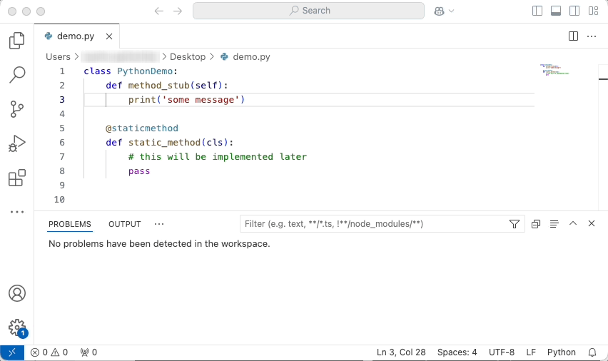 SonarQube for IDE showing real-time analysis in VS Code